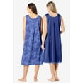 thumbnail image 6 of Only Necessities Plus Size 2-Pack Sleeveless Nightgown, 6 of 6