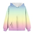 thumbnail image 6 of BOBOGOJP Cute Hoodies for Teen Girls Preppy Hooded Sweatshirts Oversized Long Sleeve Shirts Gradient Winter Pullover Hoodies Yellow for Size 5-6 Years, 6 of 6