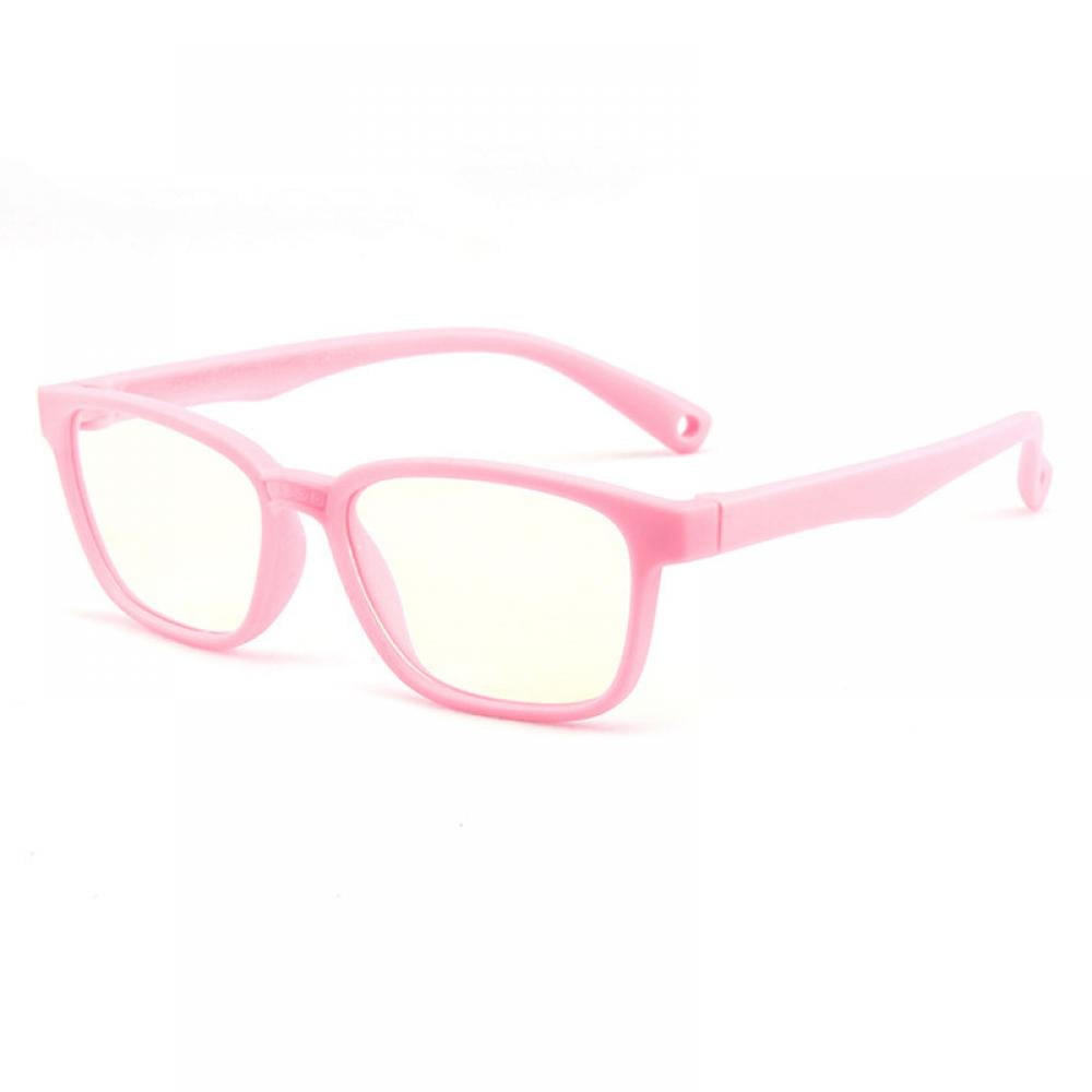 Kids Eyeglasse Blue Light-blocking Bendable Pink Frame Children Glasses 