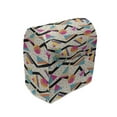 thumbnail image 1 of Vintage Stand Mixer Cover, Vintage 80s Style Geometrical Pattern with Triangles and Circles in Memphis Fashion, Kitchen Appliance Organizer Bag Cover with Pockets, 5 Quarts, Multicolor, by Ambesonne, 1 of 4