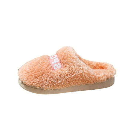

Youmylove Women Cotton Slippers Couple Style Thick Plush Home Warm Comfort Cozy Leisure Daily Walking