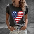 thumbnail image 2 of Levmjia Womens Top Printed Patriotic T Shirt 250th Anniversary Graphic Short Sleeve V Neck Casual Soft Breathable Polyester Blouse For Summer, 2 of 5