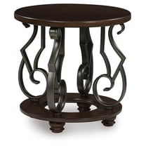 Ashley Signature Design Loyaska Casual Wood End Table, Light Brown with ...