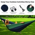 thumbnail image 3 of Camping Hammock Double & Single Portable Hammocks with 2 Tree Straps and Carry Bag, Outdoor Hammock for Travel/Backpacking/Beach/Backyard, 3 of 8