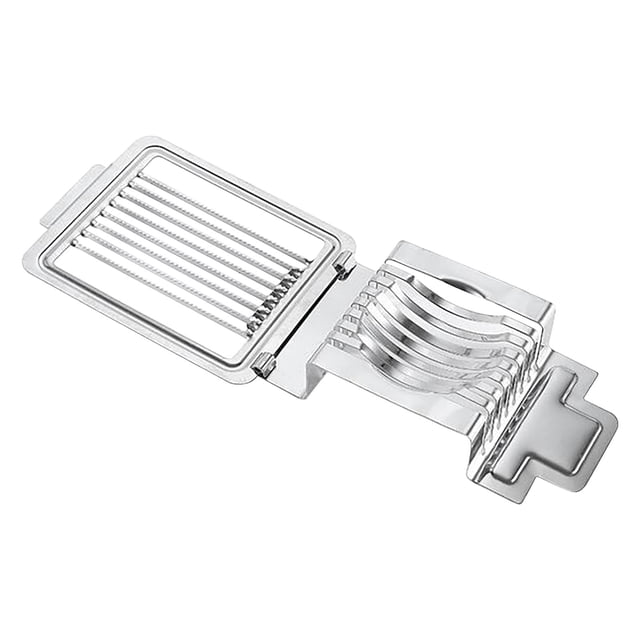 Silver Stainless Steel Egg Slicer Tool For Kitchen Restaurant Boiled Eggs Multi Purpose Wire Cutter Silver #99Ez3