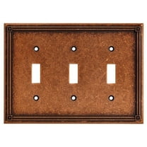 Brainerd 135772 Ruston Sponged Copper Triple Switch Wall Plate Cover