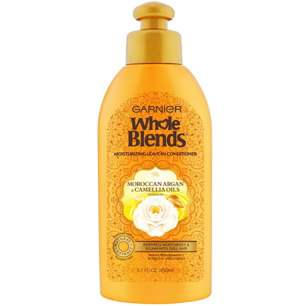 Acondicionador sin enjuague Garnier Whole Blends de aceites de argán y camelia marroquíes, 150 ml