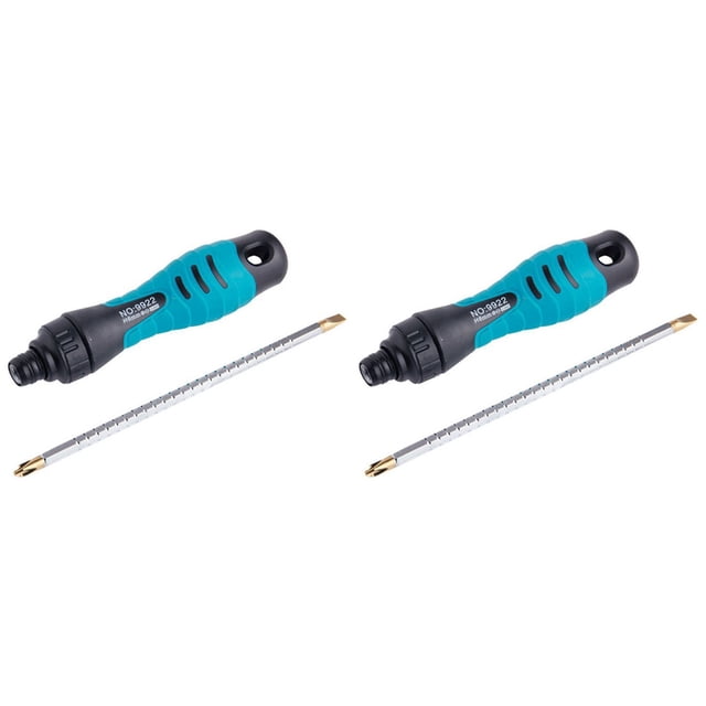 2X 2 en 1 Juego de Destornilladores de Carraca de Precision Ajustable Destornillador Magnetico