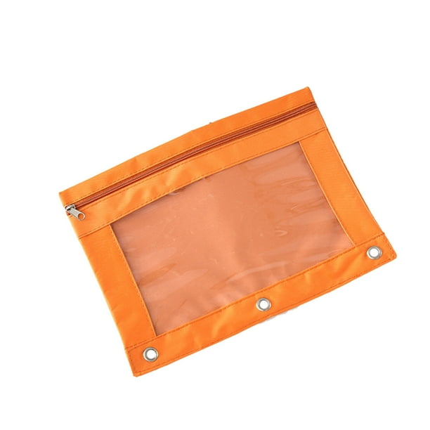 Back-to-School Essentials Pencil Pouch Creative 3-Ring Large Capacity Zip Pen Holder Bag Makeup Bag