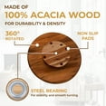 thumbnail image 4 of Nabytok 21"Acacia Wood Lazy Susan, Wood Turntable Organizer, Tray for Cabinet, Pantry, Countertop, Table Organization, Durable, Sturdy & Easy to Clean, 4 of 8