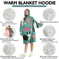 thumbnail image 5 of Wearable Oversized Blanket,Australian Shepherd Pioneer Flower Wearable Blanket Hoodie for Adults,Cozy Hooded Blankets with Super Pockets,Super Warm Fuzzy Pullover for Women & Men, 5 of 6