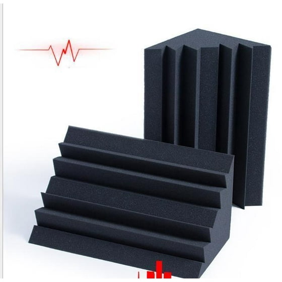 12 Pack Black Acoustic Foam Bass Trap Studio Home Soundproofing 12 Pack Black Acoustic Foam Bass Trap Studio Home Soundproofing Corner Wall Tiles 4 6 In X 9 5 Com