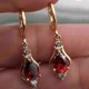 thumbnail image 3 of Luxury Temperament Drop -Shaped Ntural Gemstone Popular Jewelry Diamond -Set Zircon Dangle Earrings For Women Gift, 3 of 4