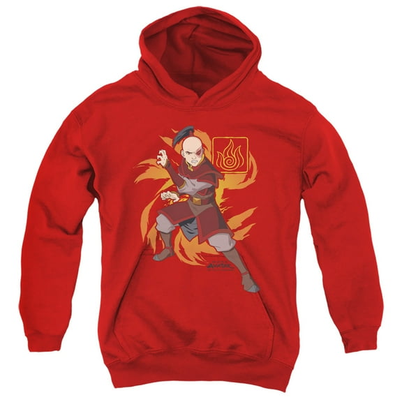 Avatar The Last Airbender Zuko Flame Burst Unisex Youth Pull-Over Hoodie