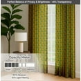 thumbnail image 6 of Vargottam 84 Inch Rod Pocket/Back Tab Cotton Curtains for Windows and Doors - Light Filtering Cotton - Light Filtering Drapes For Doors - Set of 2 Panels, 52"x84" - Botanical Print (Yellow), 6 of 8