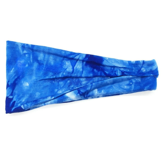Qarigey Running Headband Tie Dye Fitness Yoga Hair Ties Quick Dry Multicolor Athletic Hair Styling Accesorios Karate Gifts Blue Type3 NO3