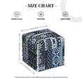 thumbnail image 2 of Leather Tissue Box Cover Square - Snowflake Vintage Pattern Waterproof Tissue Box Holder Paper Case Organizer Dispenser for Modern Home Office Room Home Bathroom Decor, 2 of 7