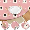 thumbnail image 4 of Pink Halloween Ghosts Round Fitted Tablecloth with Elastic Edge,Dining Table Cover Waterproof,Outdoor Round Tablecloth for Camping,Dining,Indoor and Outdoor, 4 of 7