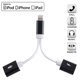thumbnail image 1 of Adaptador de conector Lightning para auriculares en 1 Compatible con iPhone 11 11Pro/X/XR/XS/XSmax/8/7 accesorios de Cable de conector de cargador Ormromra 2033674-1, 1 of 8