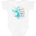 thumbnail image 3 of Inktastic Be a Mermaid Make a Splash Blue Mermaid Tail Boys or Girls Baby Bodysuit, 3 of 5