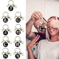 thumbnail image 3 of Fashion 26 Letter Keychains Round Initials Keyrings Keyholder Car Pendant U1D4, 3 of 8