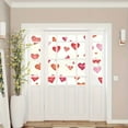 thumbnail image 5 of Valentine's Day Window Clings Set Conversation Heart Window Stickers Love Decals Heart Window Decorations for Valentine's Day Home (Red Plaid Color), 5 of 9