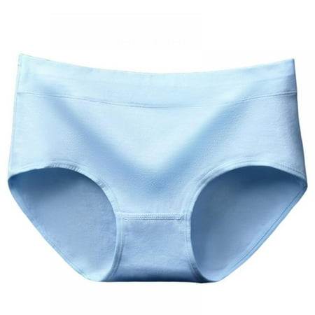 

1PC Women s Solid Color Middle Waist Cotton Briefs Underwear