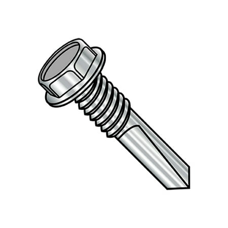 

12-24X1 1/4 Unslotted Hex washer Self Drilling Screw #5 Point Full Thread 410 Stainless Steel (Pack Qty 1 000) BC-1220KWMS5410