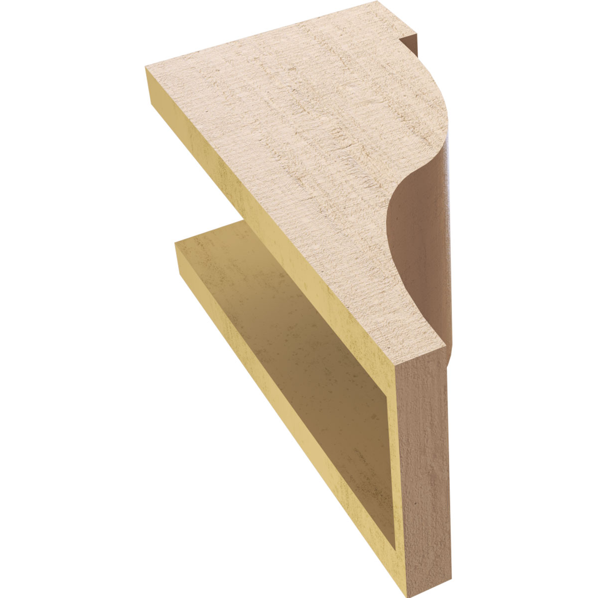 6"W x 6"D x 12"H Wide Garner Rough Cedar Woodgrain TimberThane Corbel, Primed Tan