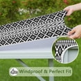 thumbnail image 6 of Fitted Bohemian Square Table Cover 34x34 Inch with Elastic Edging, Floral Pattern for Card Tables and Dining Areas, 6 of 6