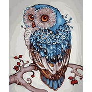 DoMyArt Paint by Number Kit On Canvas for Adults Beginner - Lucky Owl 16X20 Inch