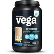 Vega Protein Powder + Creatine Monohydrate, Vanilla, 13 Servings, 22oz