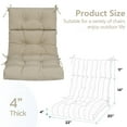 thumbnail image 4 of High Back Chair Cushions Set of 2, Adirondack Chair Cushion with Waterproof, Rocking Chair Cushion for Outdoor Patio, Garden Porch 45”x 22”x 4(khaki）, 4 of 7
