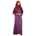 thumbnail image 2 of Bimba Islamic Clothes For Women Long Prayer Robe Maxi W/ Printed Hijab Rayon Abaya Front Button Muslim Dress, 2 of 8