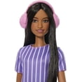 thumbnail image 3 of Barbie Fashionistas Doll #245 in Purple Striped Dress, Autistic Barbie with Accessories, 3 of 6