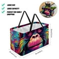 thumbnail image 2 of Monkey Foldable Reusable Large Capacity Oxford Cloth Cube Organizer Shopping Bag Basket Organizer, 2 of 7