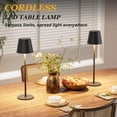 thumbnail image 3 of Bedside Lamps,Touch Lamp,Cordless Lamp,Rechargeable Lamp,Cordless Table Lamp Rechargeable Black - KK 2 Pack 5000mAH Battery Operated Lamp for Counter(Black 15in)Clearance from ANMUYUM, 3 of 9