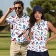 thumbnail image 2 of Aplkyhs 250th Anniversary Theme Matching Couple Sport Shirts Quarter Zip Matching Golf Shirts for Couple Lightweight Mens Hawaiian Shirt Moisture Wicking for Sports, 2 of 6