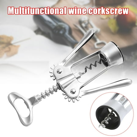 

Wine Bottle Opener Metal Handle Press Red Wine Beers Multi Function Corkscrew Cap Open Tool New