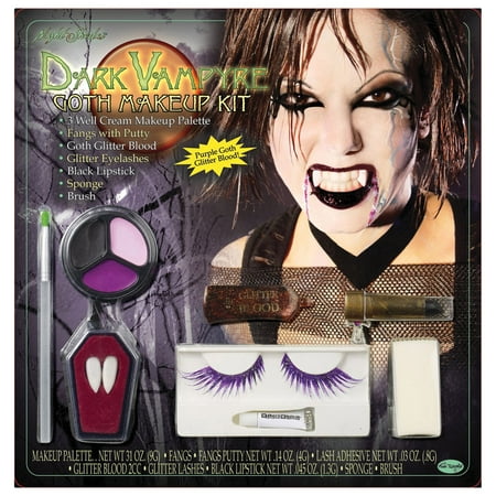 Morris Costumes Eyelash Adhesive Glitter Tattoo Goth Vampire Makeup Kit, Style FW9552V