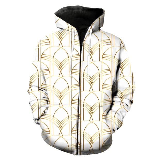 Sudadera con capucha y cremallera para hombre con estampado geométrico abstracto, gran oferta 2024, divertida, con estampado 3D, estilo Harajuku, manga larga, para adolescentes, primavera y otoño.