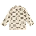 thumbnail image 2 of Le Petit Lucas DuTertre Girl's Polka Dots PJ Set, Beige, 6, 2 of 3