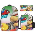 thumbnail image 1 of Pixel Plumber Adventure Game Backpack Study Sensei System Disciplined Bookbag with Zen Lunch Organizer, 1 of 5