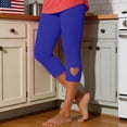 thumbnail image 4 of Womens Yoga Pants High Waist Hollow Out Stretchy Compression Gym Yoga Women's Pants Dark Blue L, 4 of 8