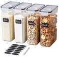thumbnail image 1 of Paquete de 4 Contenedores Herméticos Extra Grandes para Cereal y Alimentos de 135 Oz / Contenedor de Plástico Libre de BPA para Organización de Despensa y Recipiente para Granos, Harina y Arroz,, 1 of 10