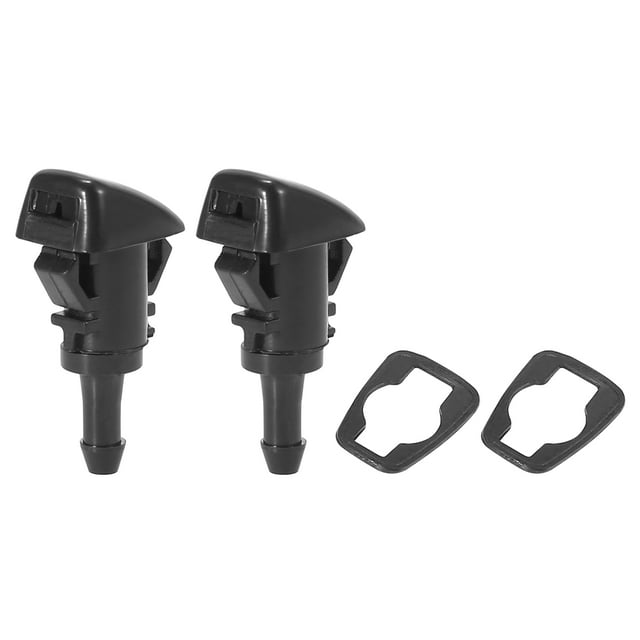 Front Windshield Wiper Nozzles for Chrysler Town Country for Dodge Grand Caravan with Gaskets - Pack of 2 Black