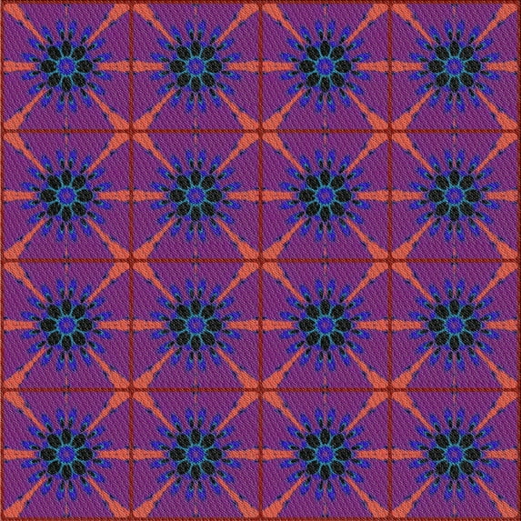 Ahgly Company Indoor Square Patterned Purple Abstract Area Rugs, 8' Square