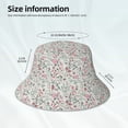 thumbnail image 3 of Yiaed Fairy Floral Print Reflective Stripe Bucket Hat Unisex Funny Outdoor Fisherman Cap Beach Sun Hat, 3 of 5
