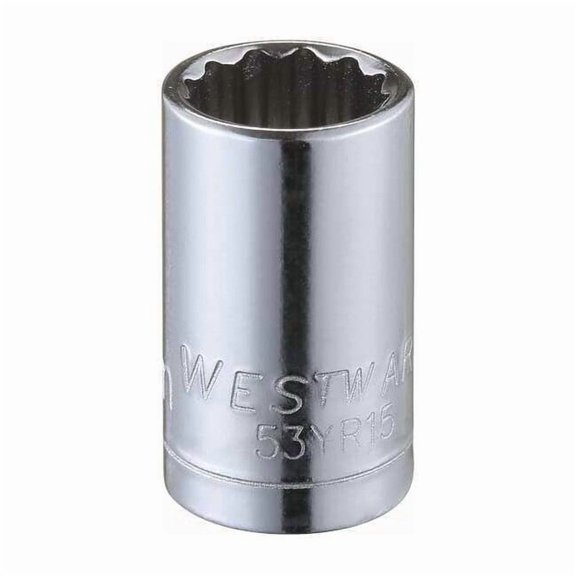 Westward Socket, Steel, Chrome, 9 mm 53YR15
