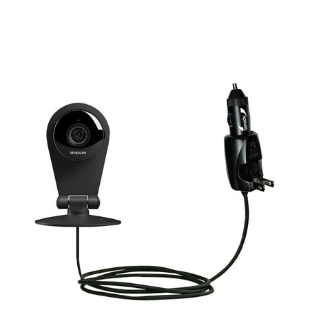 Intelligent Dual Purpose DC Vehicle and AC Home Wall Charger suitable for the Nest Dropcam / Dropcam Pro - Two critical functions, one unique charger